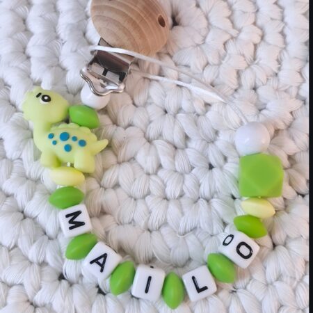 💚Schnullerkette "MAILO" 🦕💚