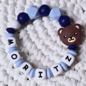 🧸Greifring / Beißring "MORITZ" 🧸🩵