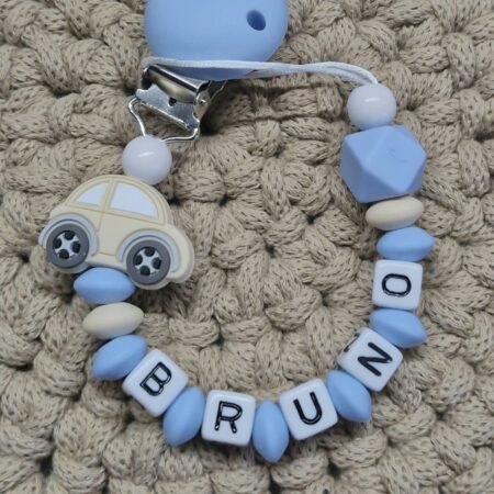 🚙Schnullerkette "BRUNO"🩵