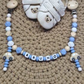 🚙Kinderwagenkette "BRUNO" 🩵