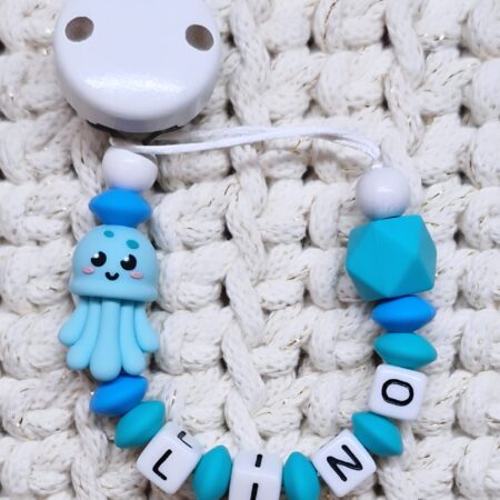 🩵Schnullerkette "LINO" 🪼🩵